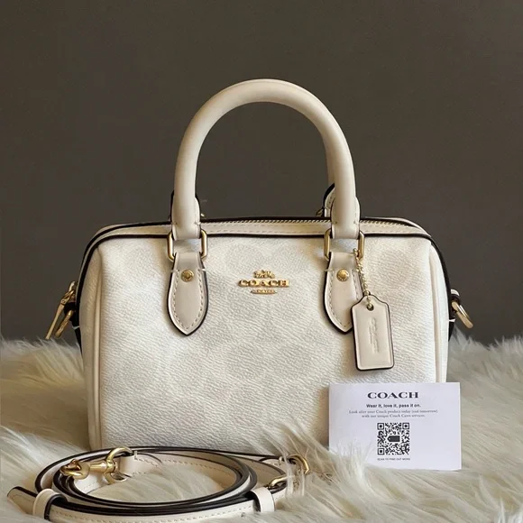 💰SOLD - CW329 - Coach Mini Rowan Crossbody Bag in Signature Canvas - Picture 11 of 13